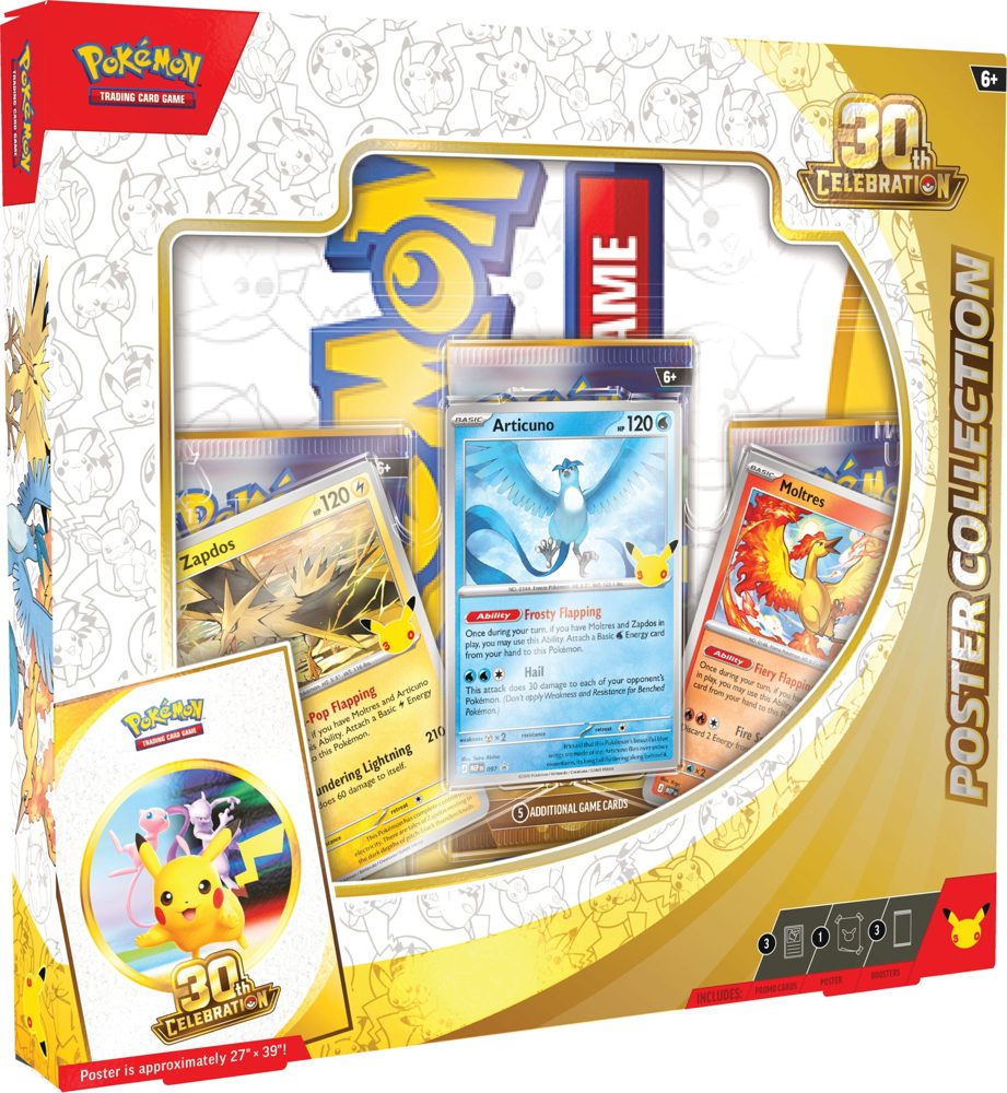 Pokemon TCG: 30th Celebration Poster Collection — Pokemon Collection Box at Mochi Pals